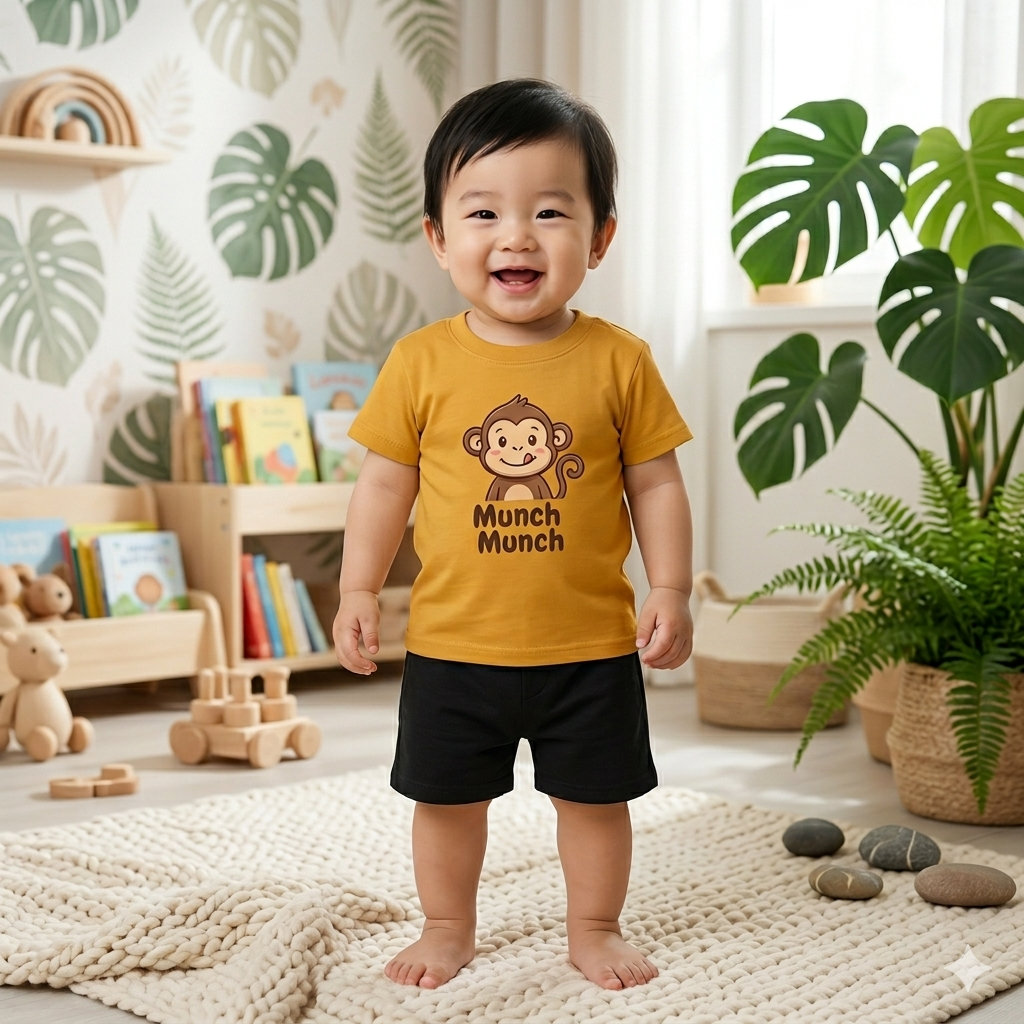 0-30 Months Baby's Premium Quality Fashionable 1 T-shirt and Pant Set